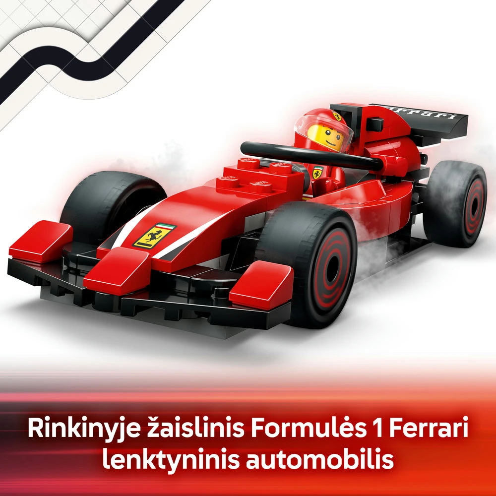 LEGO® City F1® remonto punktas, mechanikai ir Ferrari automobilis (60443)