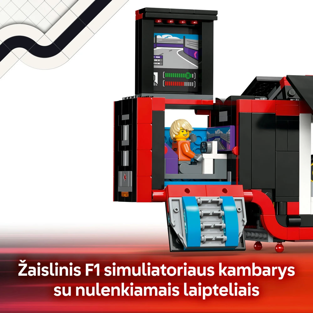 LEGO® City F1® sunkvežimis su RB20 ir AMR24 F1® automobiliais (60445)