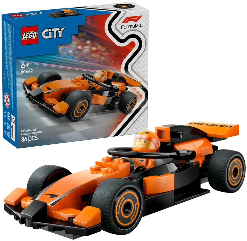 LEGO® City F1® vairuotojas su McLaren lenktyniniu automobiliu 60442