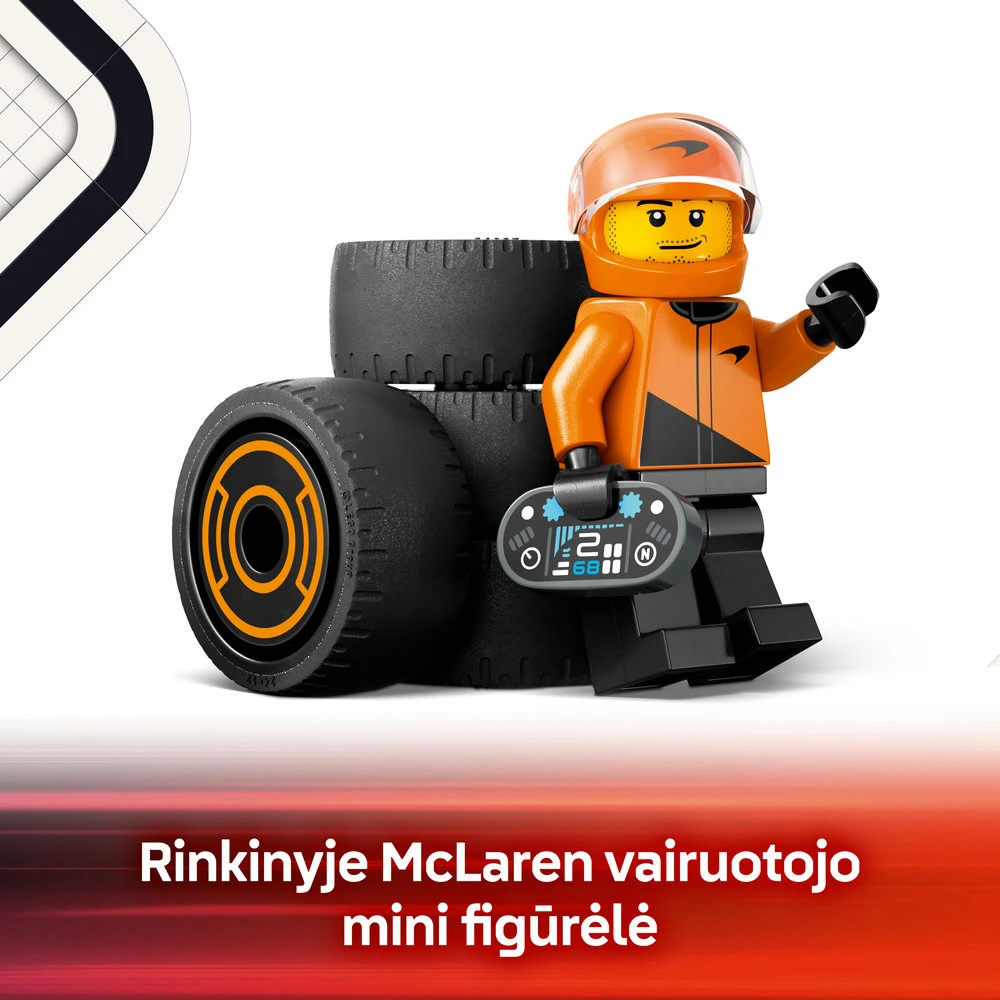 LEGO® City F1® vairuotojas su McLaren lenktyniniu automobiliu 60442