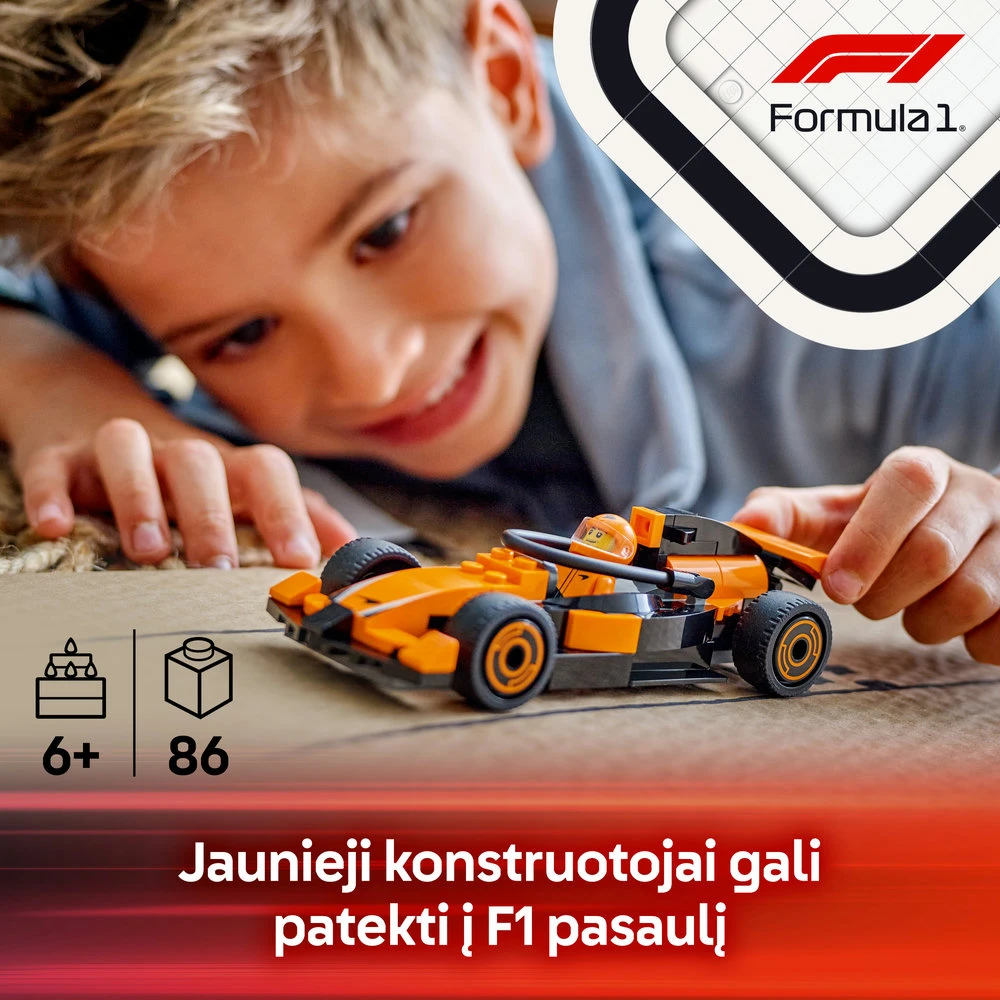 LEGO® City F1® vairuotojas su McLaren lenktyniniu automobiliu 60442