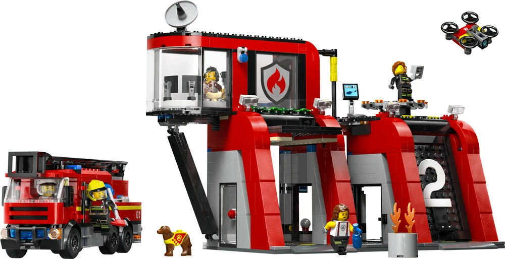 LEGO® City Gaisrinė su ugniagesių sunkvežimiu (60414)