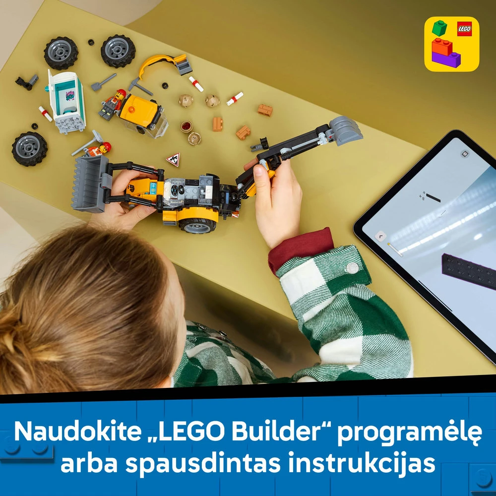 LEGO® City Geltonas statybinis krautuvas, žaislas 60480