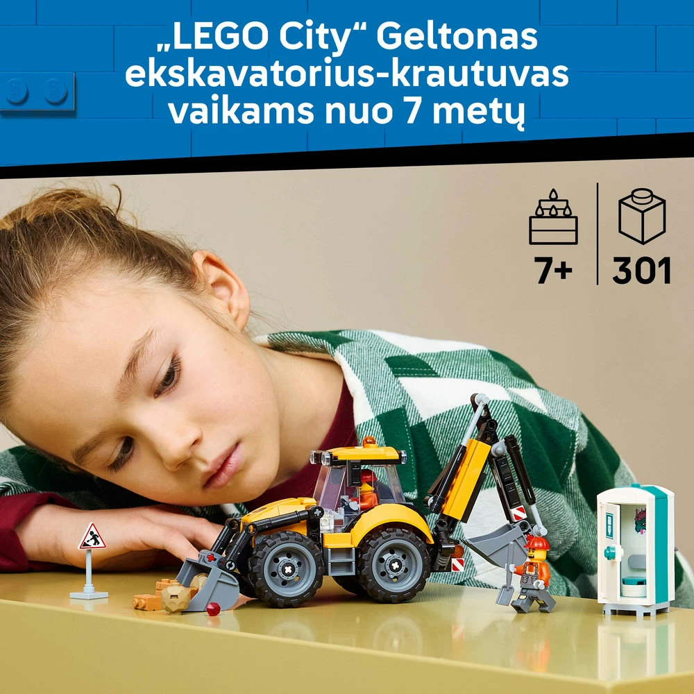 LEGO® City Geltonas statybinis krautuvas, žaislas 60480