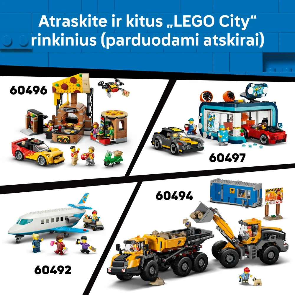 LEGO® City Geltonas statybinis krautuvas, žaislas 60480