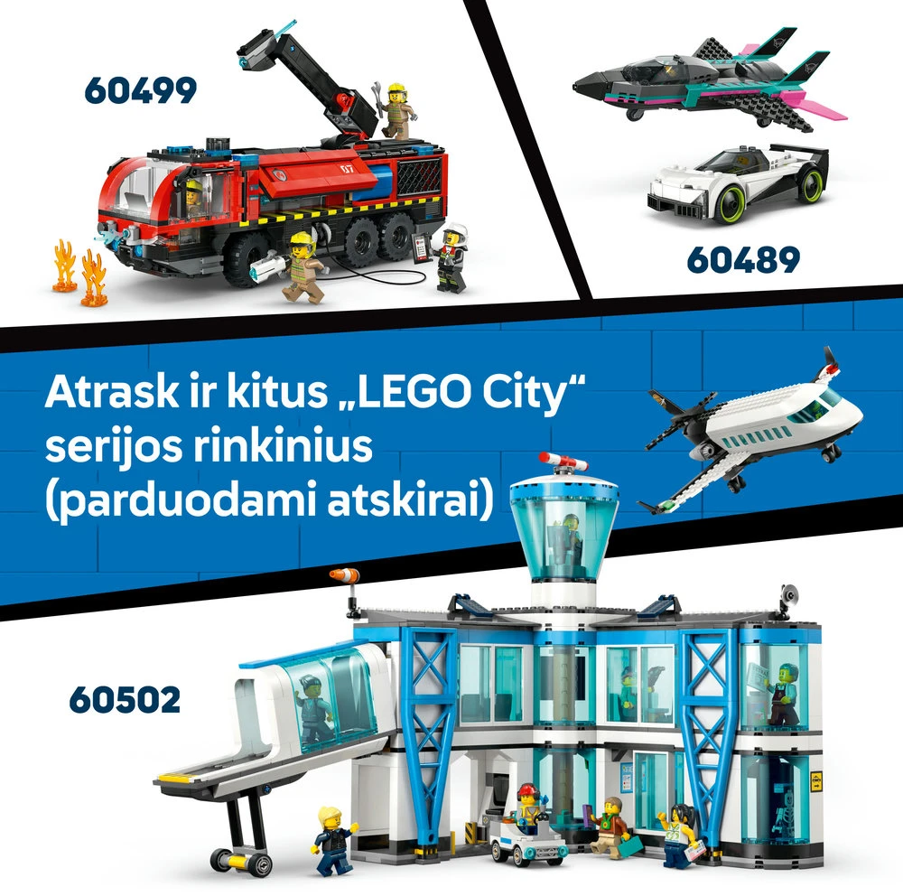 „LEGO® City“ geltonasis taksi, automobilio modelio rinkinys su 2 minifigūrėlėmis, 60487