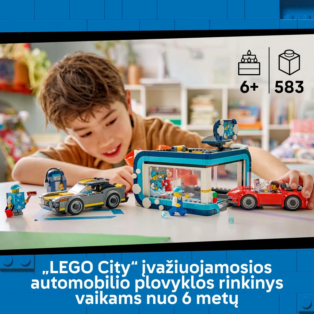 LEGO® City Įvažiuojamoji automobilių plovykla Rinkinys 60497