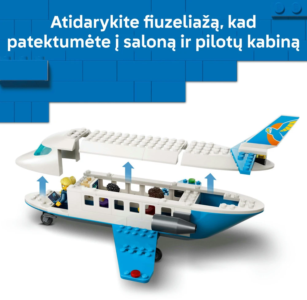 LEGO® City Keleivinis reaktyvinis lėktuvas, rinkinys 60492
