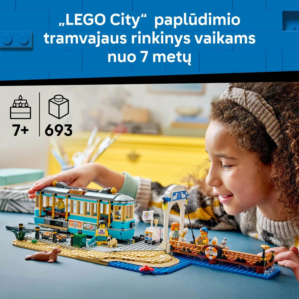 LEGO® City Klasikinis paplūdimio tramvajus Žaislas 60506