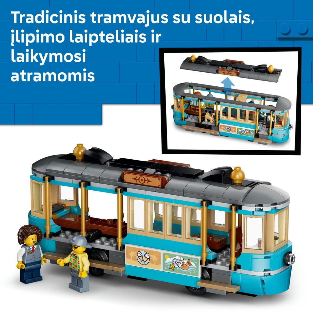 LEGO® City Klasikinis paplūdimio tramvajus Žaislas 60506