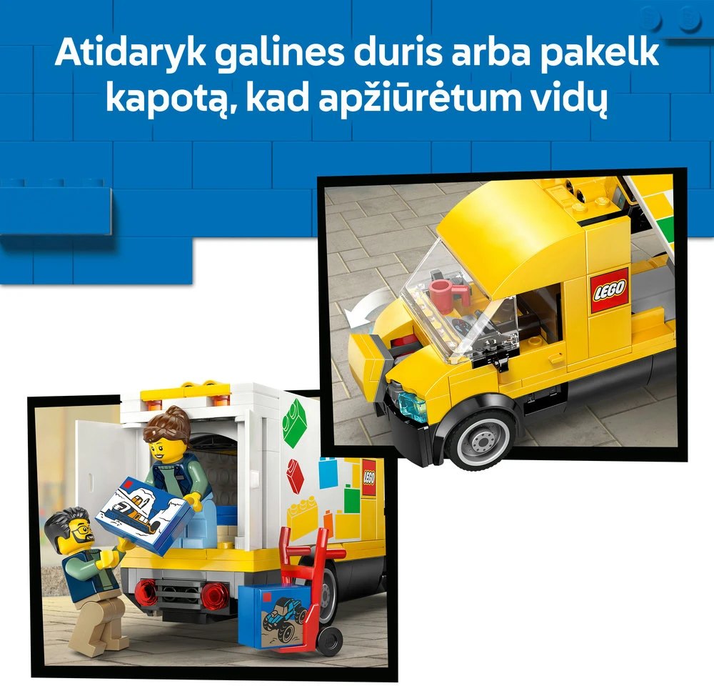 „LEGO® City“: LEGO furgonas, žaislinis konstravimo rinkinys vaikams, 60500