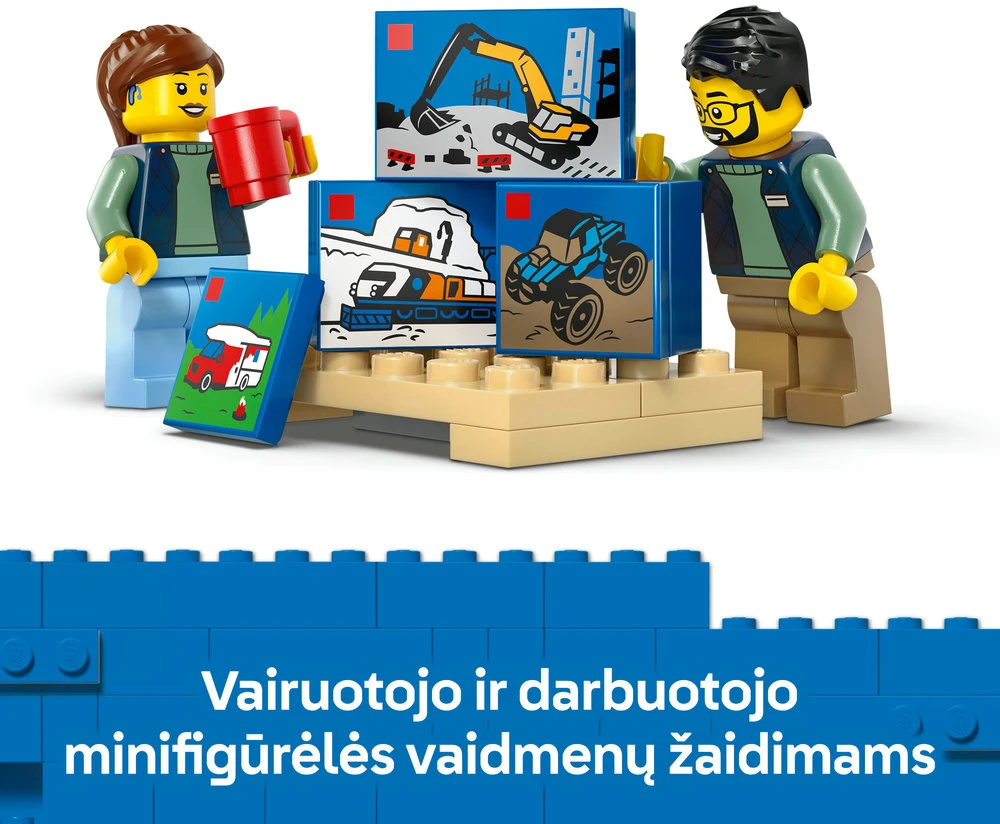 „LEGO® City“: LEGO furgonas, žaislinis konstravimo rinkinys vaikams, 60500