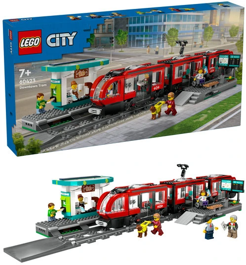 LEGO® City Miesto centro tramvajus ir stotelė Žaislas 60423