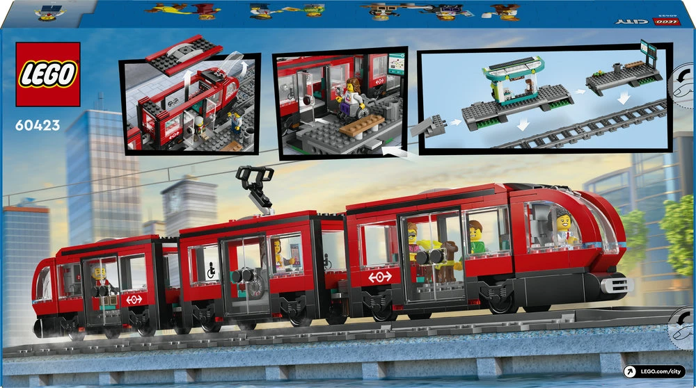 LEGO® City Miesto centro tramvajus ir stotelė Žaislas 60423
