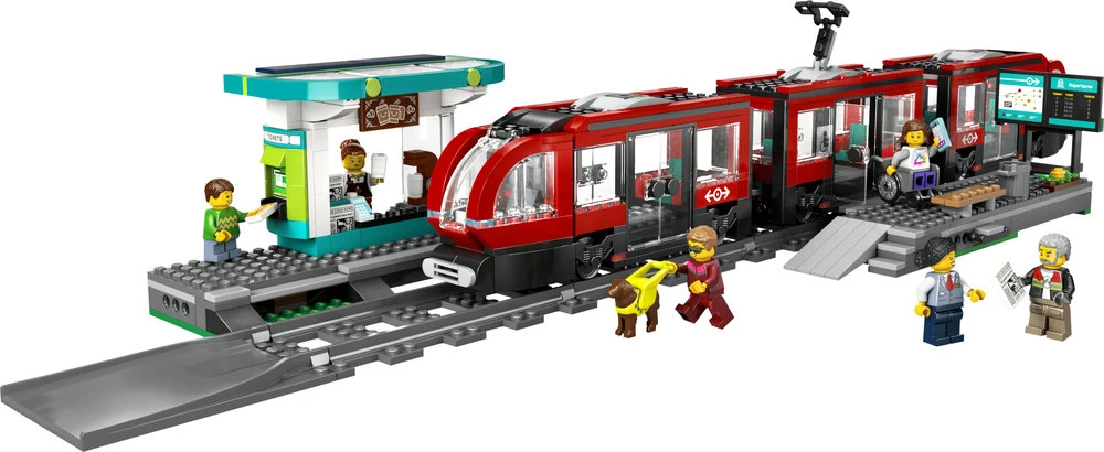 LEGO® City Miesto centro tramvajus ir stotelė Žaislas 60423
