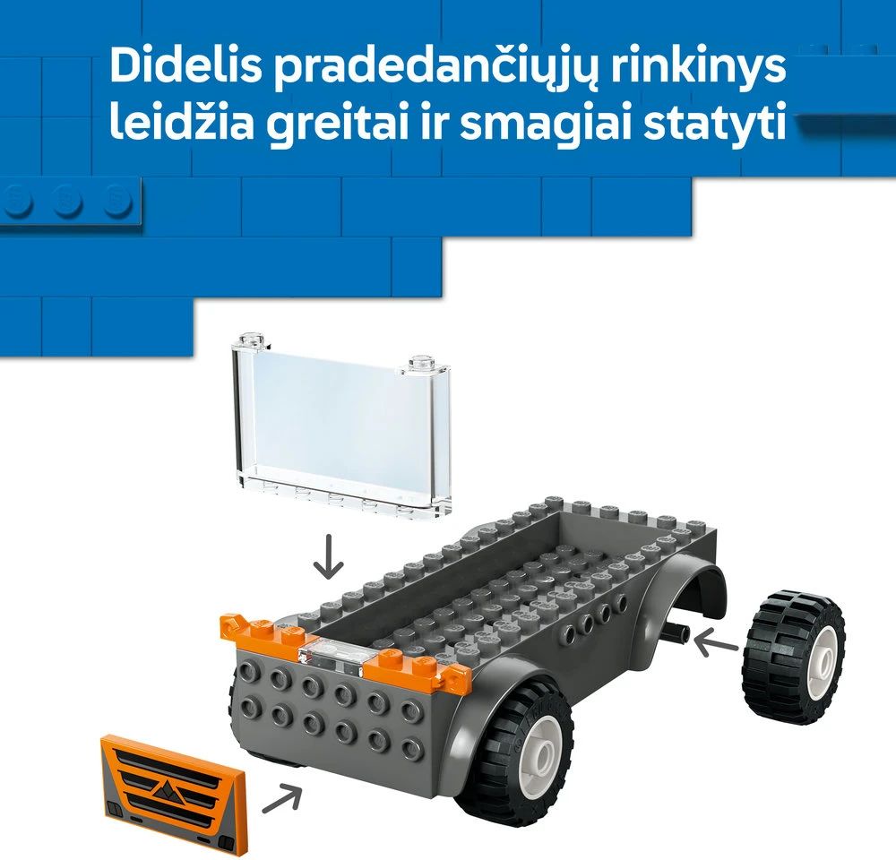„LEGO® City“ motociklų transporteris, žaislas ir 2 minifigūrėlės, 60491