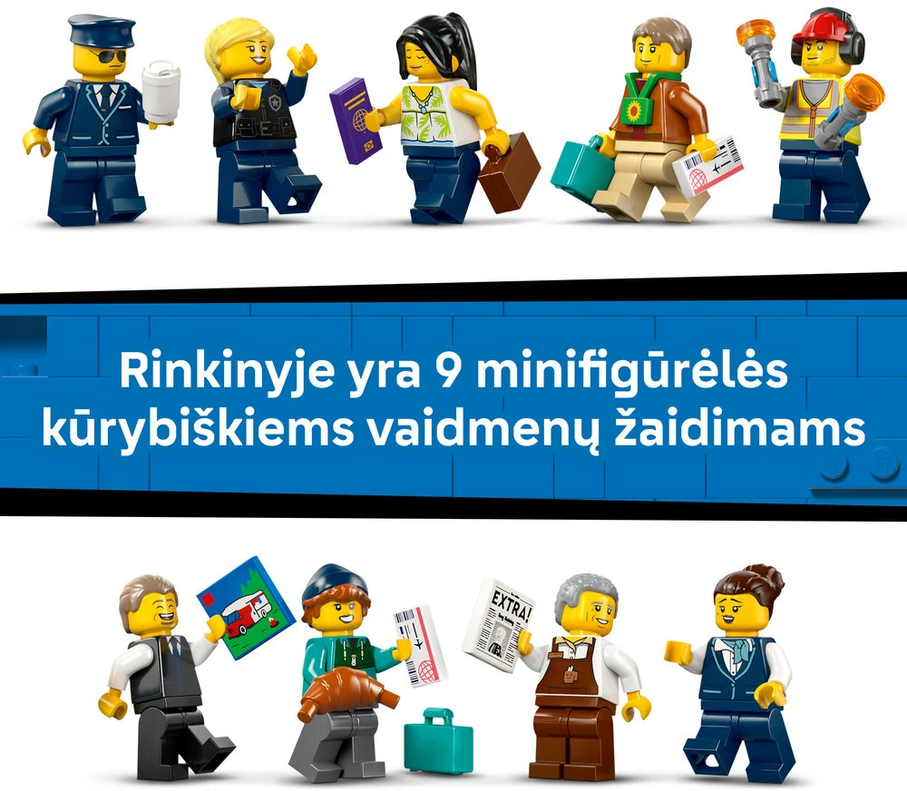 „LEGO® City“ oro uostas su lėktuvu, žaislinio oro uosto modelio rinkinys, 60502