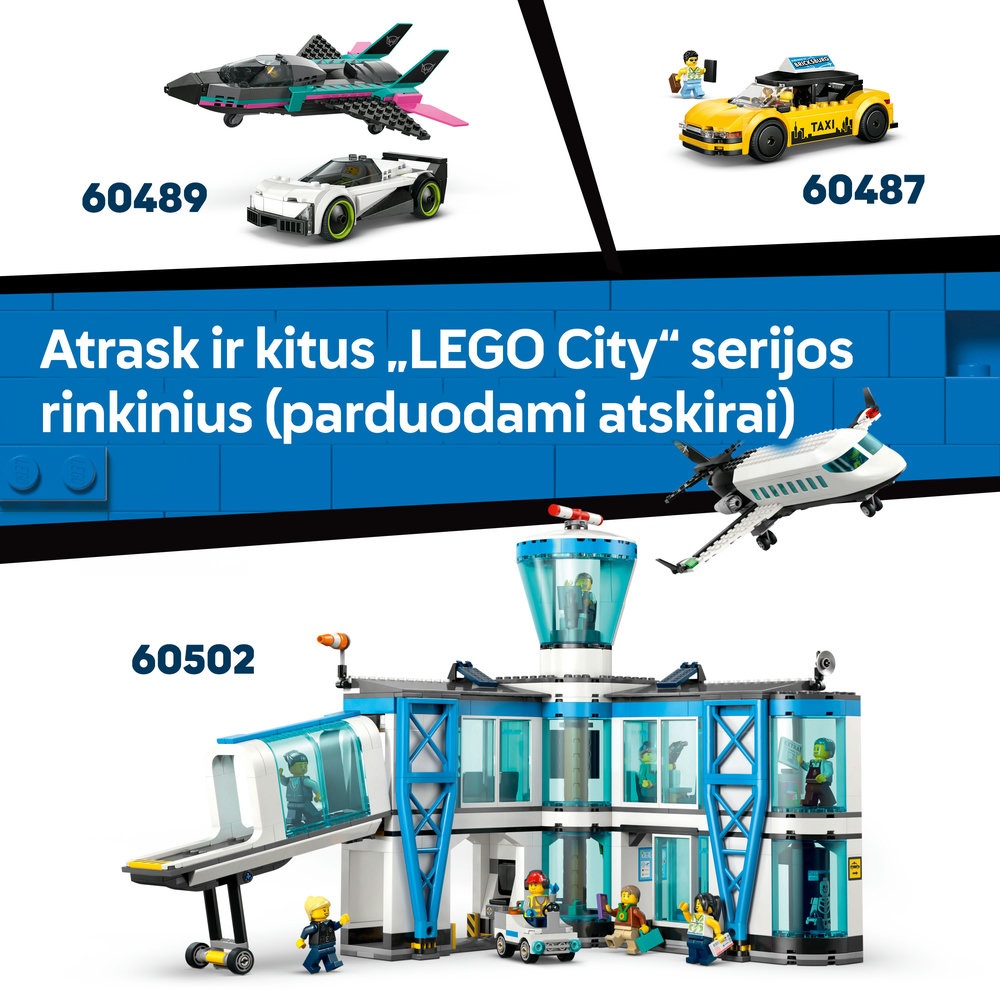 „LEGO® City“ oro uosto ugniagesių sunkvežimis, žaislas, konstravimo rinkinys, 60499