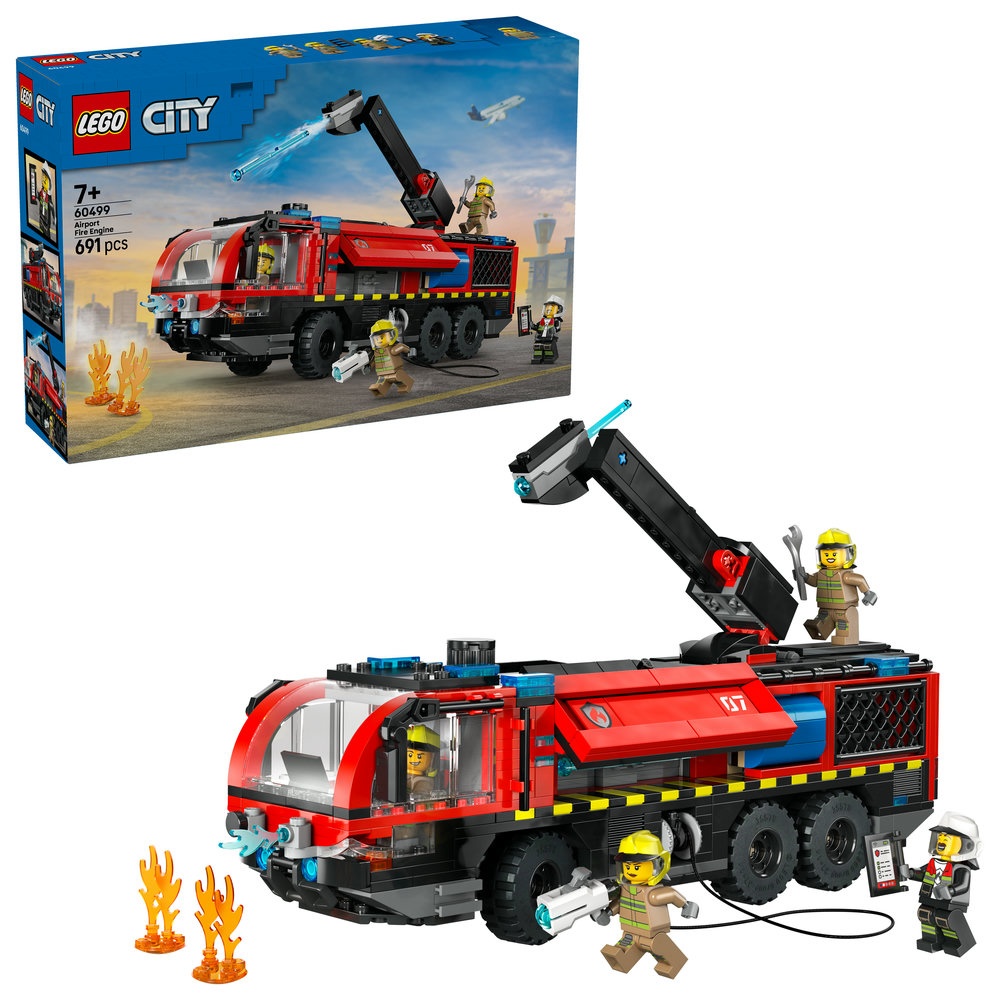 „LEGO® City“ oro uosto ugniagesių sunkvežimis, žaislas, konstravimo rinkinys, 60499