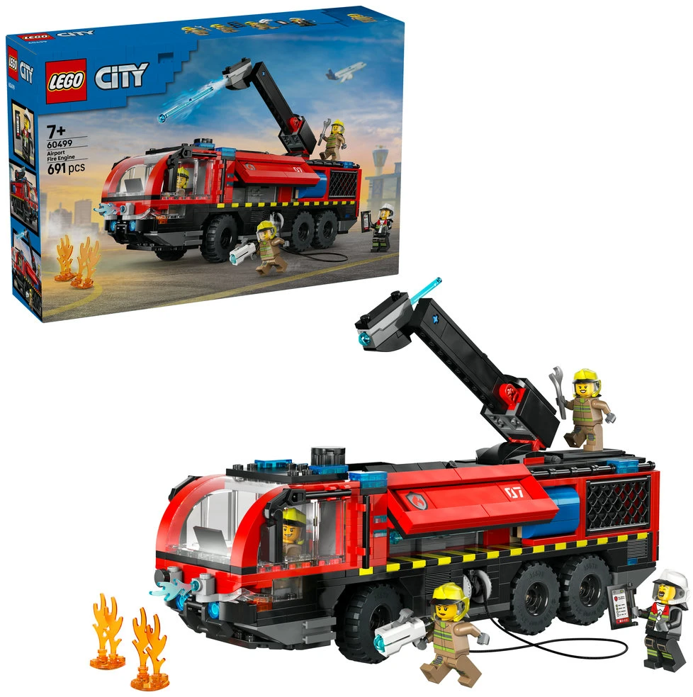 „LEGO® City“ oro uosto ugniagesių sunkvežimis, žaislas, konstravimo rinkinys, 60499