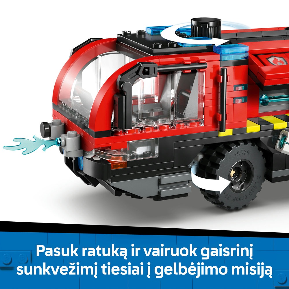 „LEGO® City“ oro uosto ugniagesių sunkvežimis, žaislas, konstravimo rinkinys, 60499