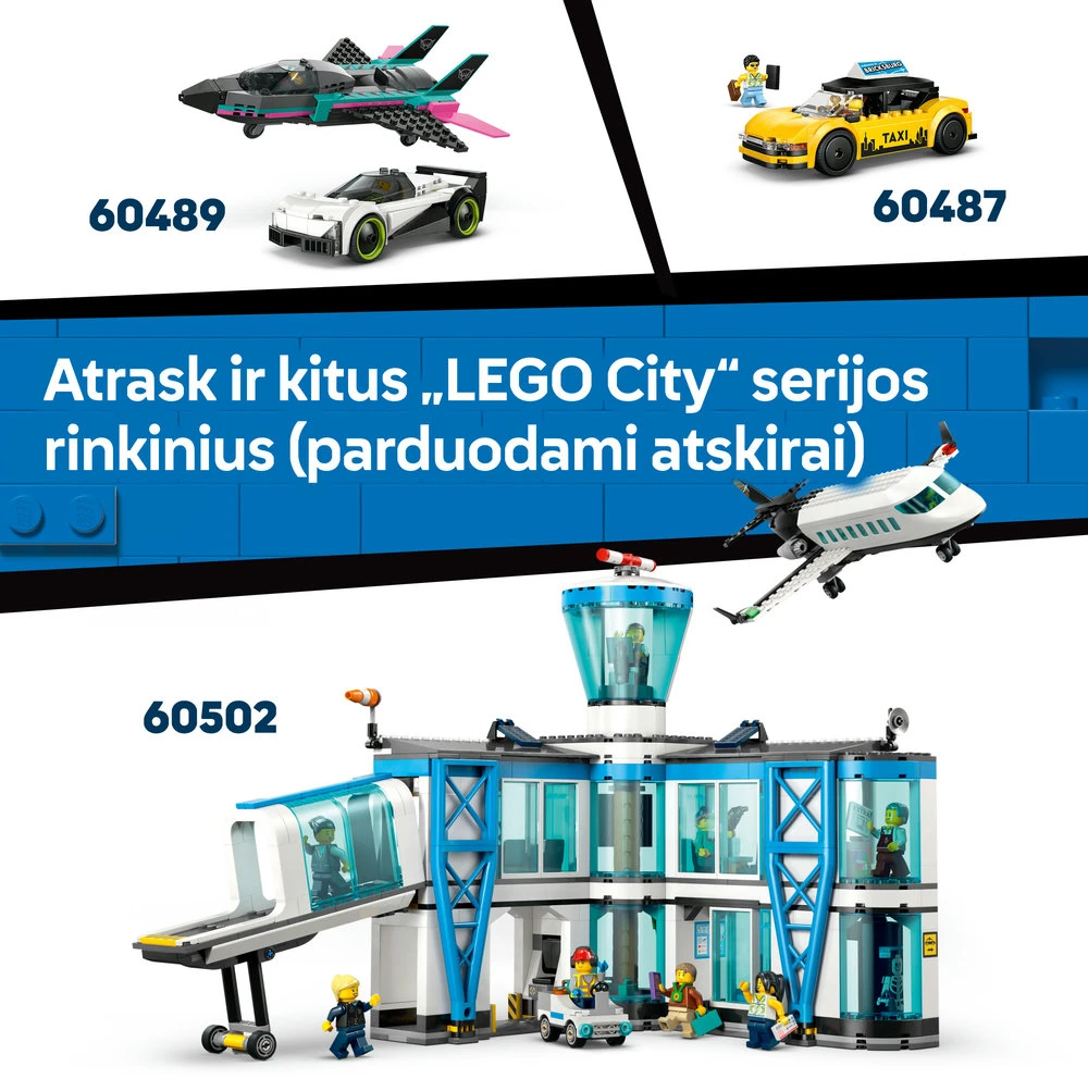 „LEGO® City“ oro uosto ugniagesių sunkvežimis, žaislas, konstravimo rinkinys, 60499