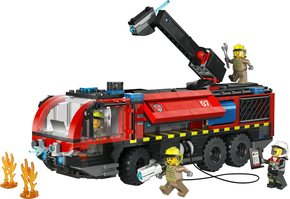 „LEGO® City“ oro uosto ugniagesių sunkvežimis, žaislas, konstravimo rinkinys, 60499