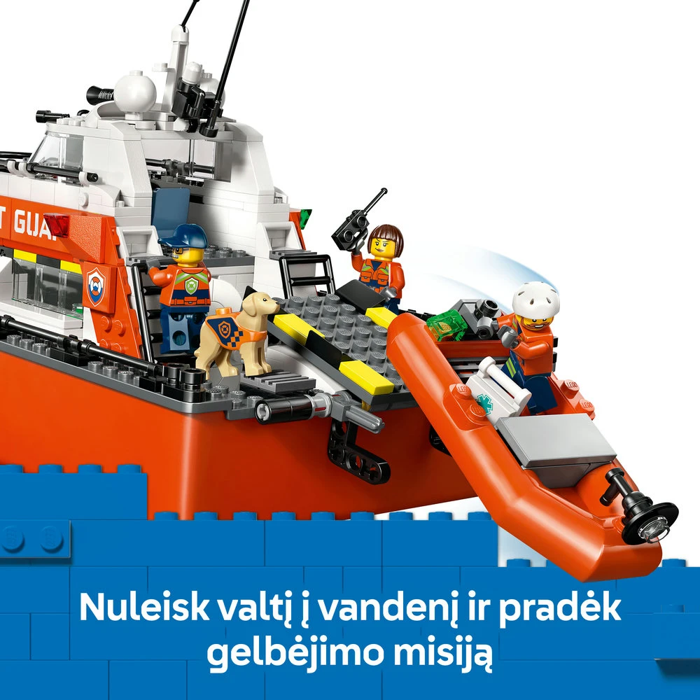 „LEGO® City“ pakrantės gelbėtojų kateris ir sraigtasparnis, žaidimo rinkinys, 60504