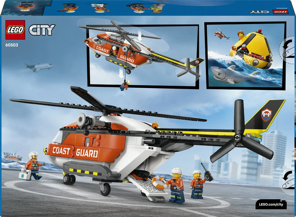 „LEGO® City“ pakrantės gelbėtojų sraigtasparnis, žaislas, konstravimo rinkinys, 60503