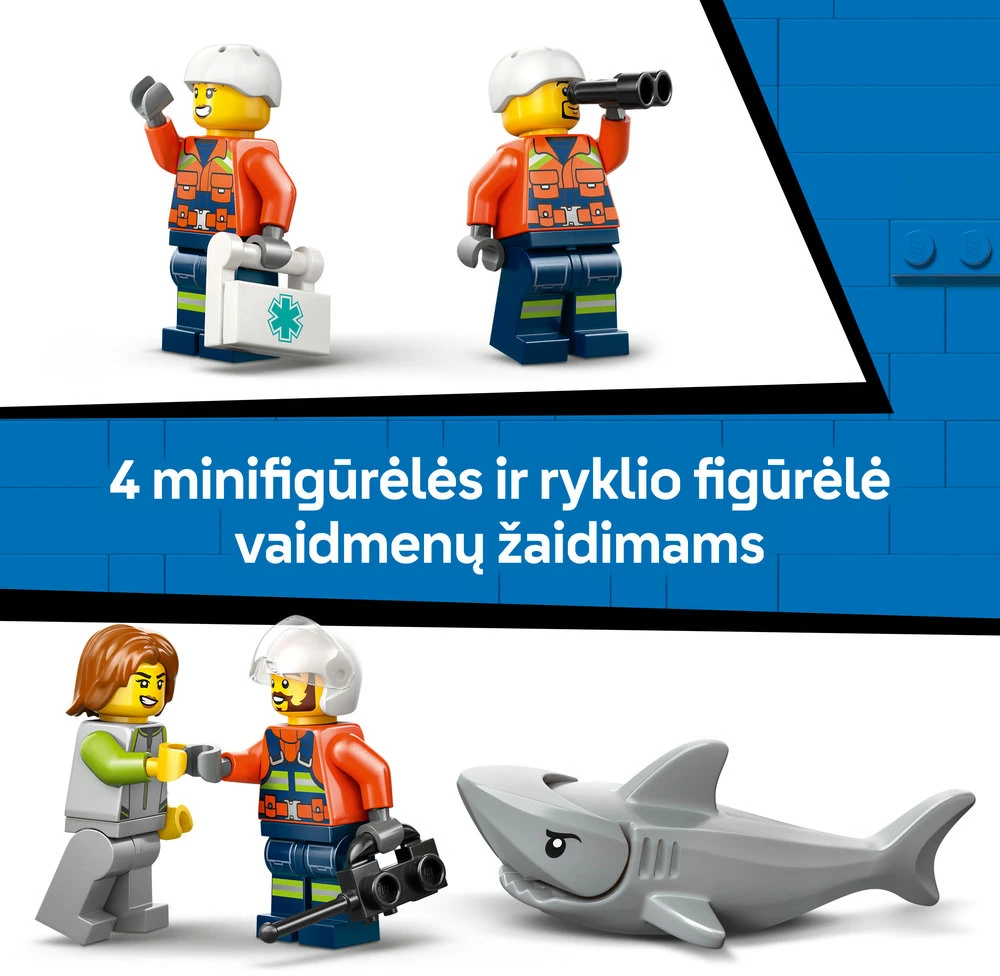 „LEGO® City“ pakrantės gelbėtojų sraigtasparnis, žaislas, konstravimo rinkinys, 60503