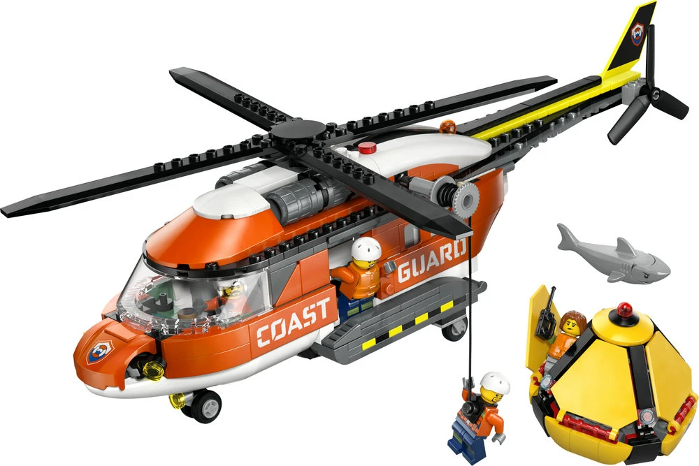 „LEGO® City“ pakrantės gelbėtojų sraigtasparnis, žaislas, konstravimo rinkinys, 60503