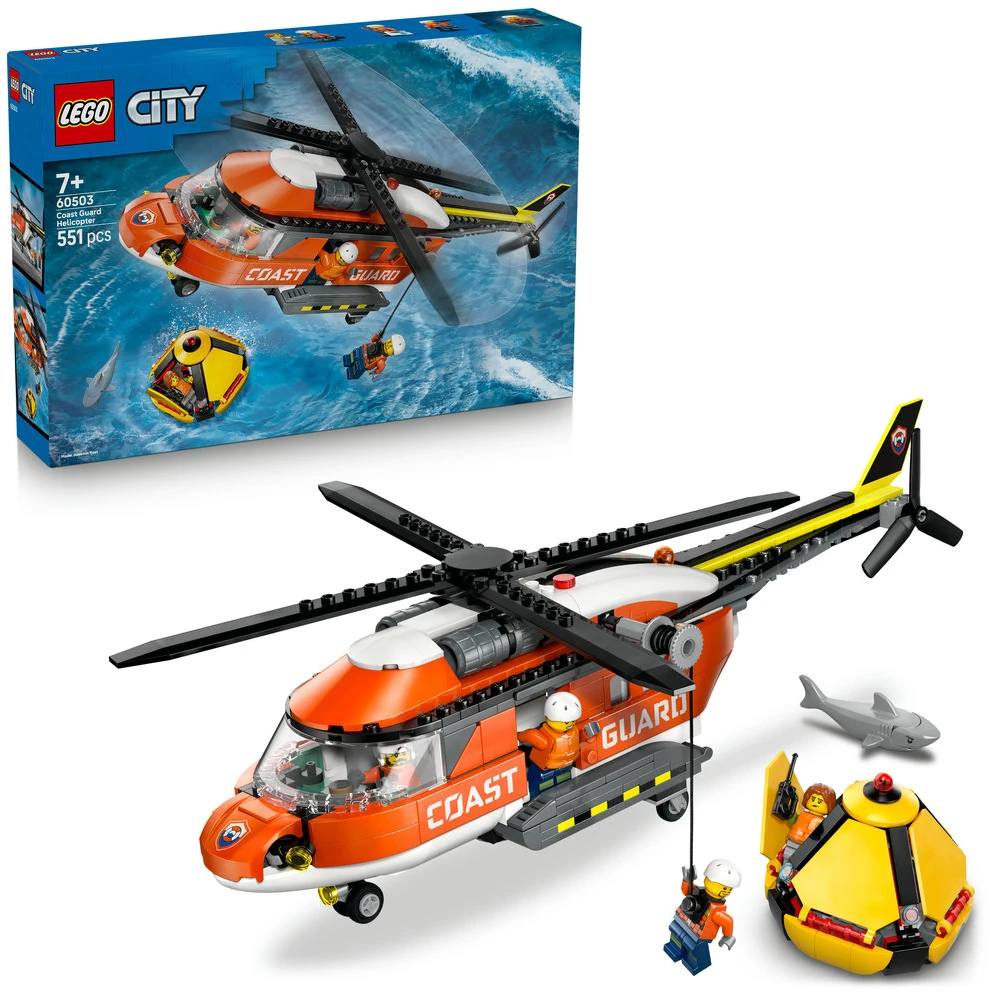„LEGO® City“ pakrantės gelbėtojų sraigtasparnis, žaislas, konstravimo rinkinys, 60503