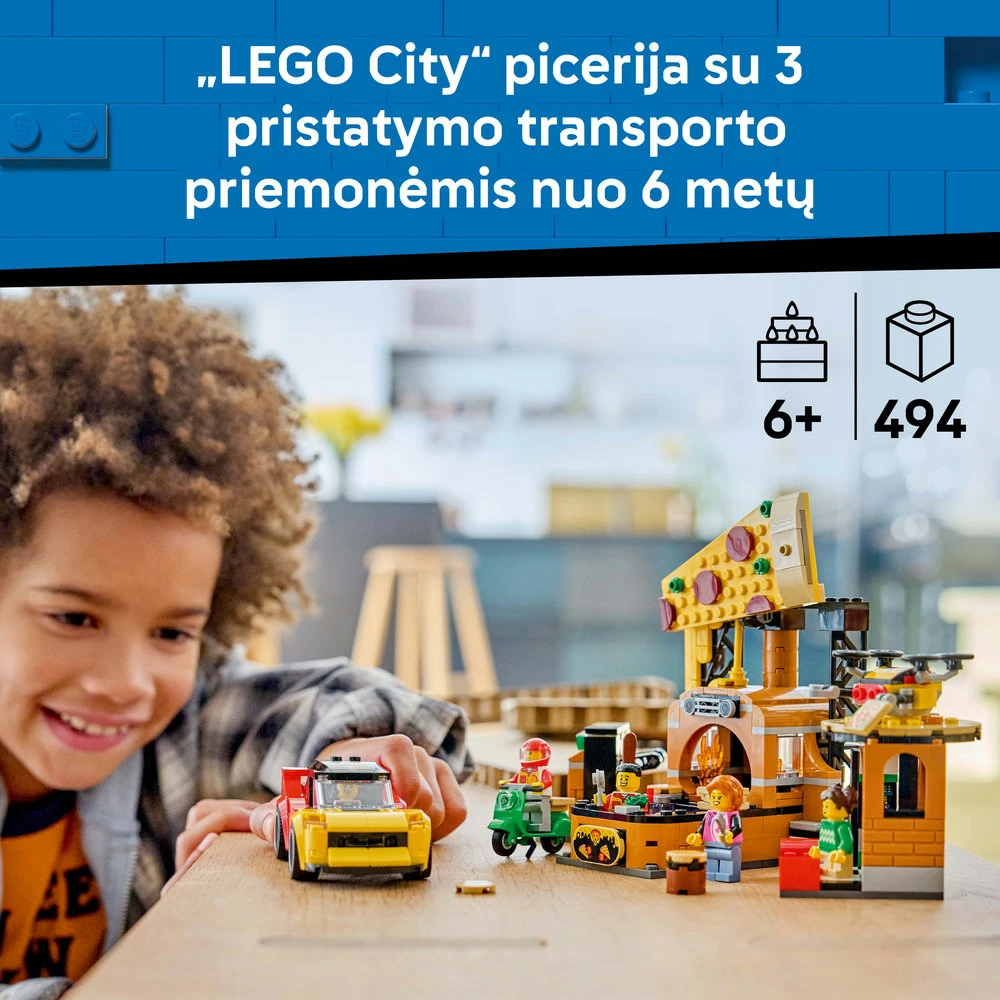 LEGO® City Picų pristatymo įspūdžiai su transporto priemonėmis 60496