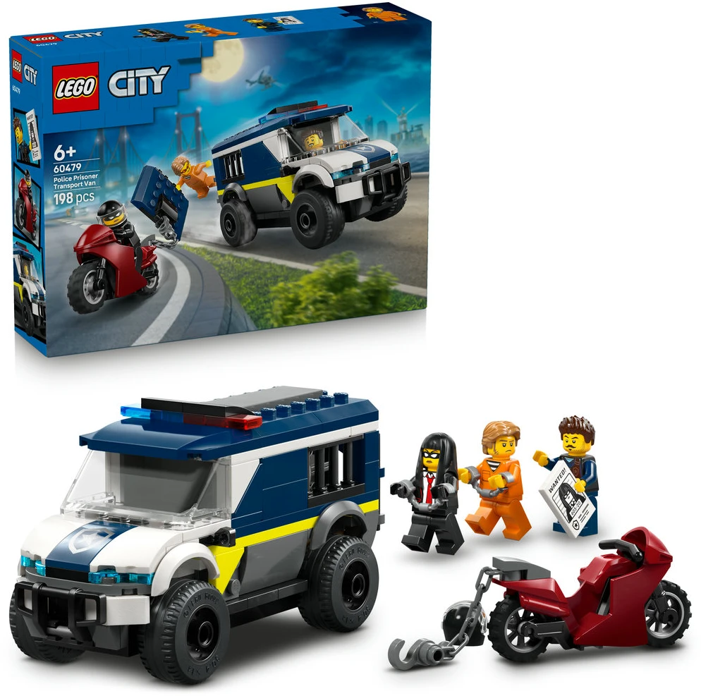 „LEGO® City“ policijos kalinių gabenimo furgonas, konstravimo žaislas, 60479