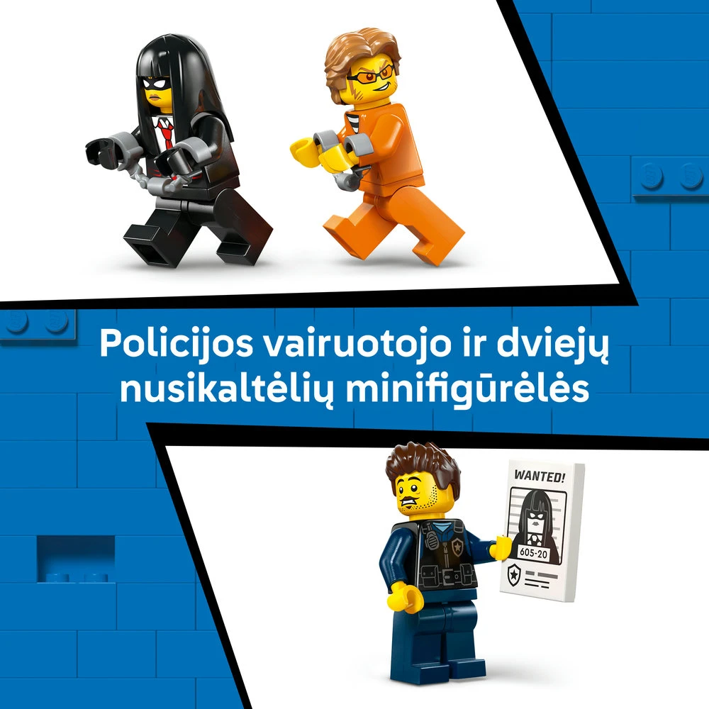 „LEGO® City“ policijos kalinių gabenimo furgonas, konstravimo žaislas, 60479