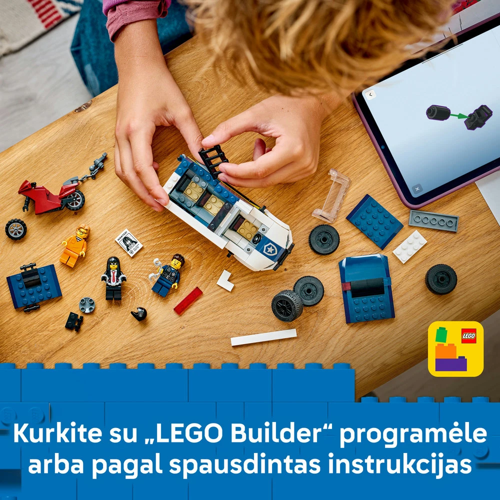 „LEGO® City“ policijos kalinių gabenimo furgonas, konstravimo žaislas, 60479