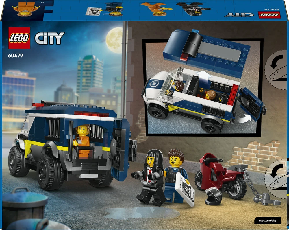 „LEGO® City“ policijos kalinių gabenimo furgonas, konstravimo žaislas, 60479