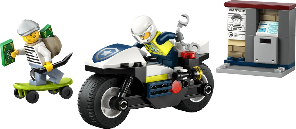 LEGO® City Policijos motociklo gaudynės, rinkinys 60455