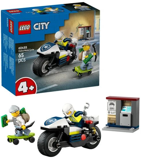 LEGO® City Policijos motociklo gaudynės, rinkinys 60455
