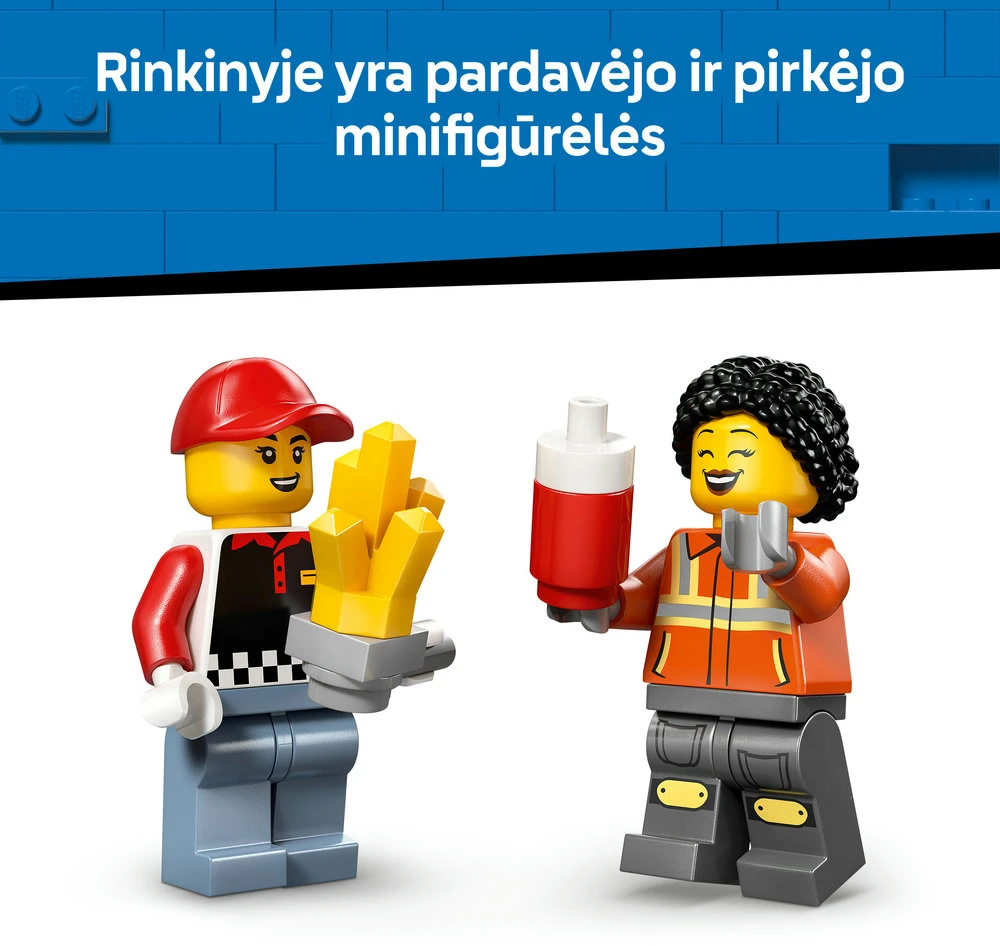 LEGO® City „Ratai“ – bulvyčių furgonas, žaislas, konstravimo rinkinys, 60488