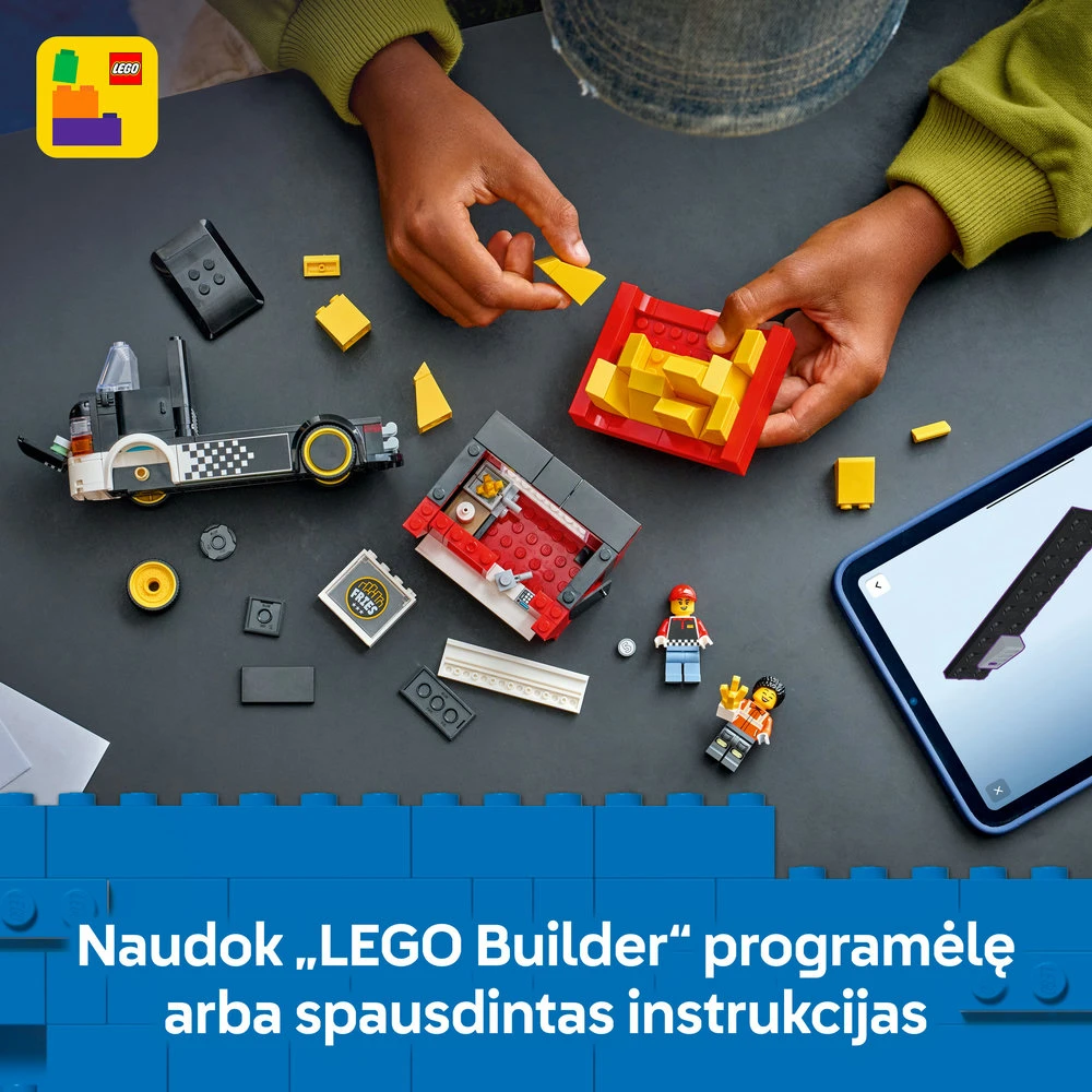 LEGO® City „Ratai“ – bulvyčių furgonas, žaislas, konstravimo rinkinys, 60488