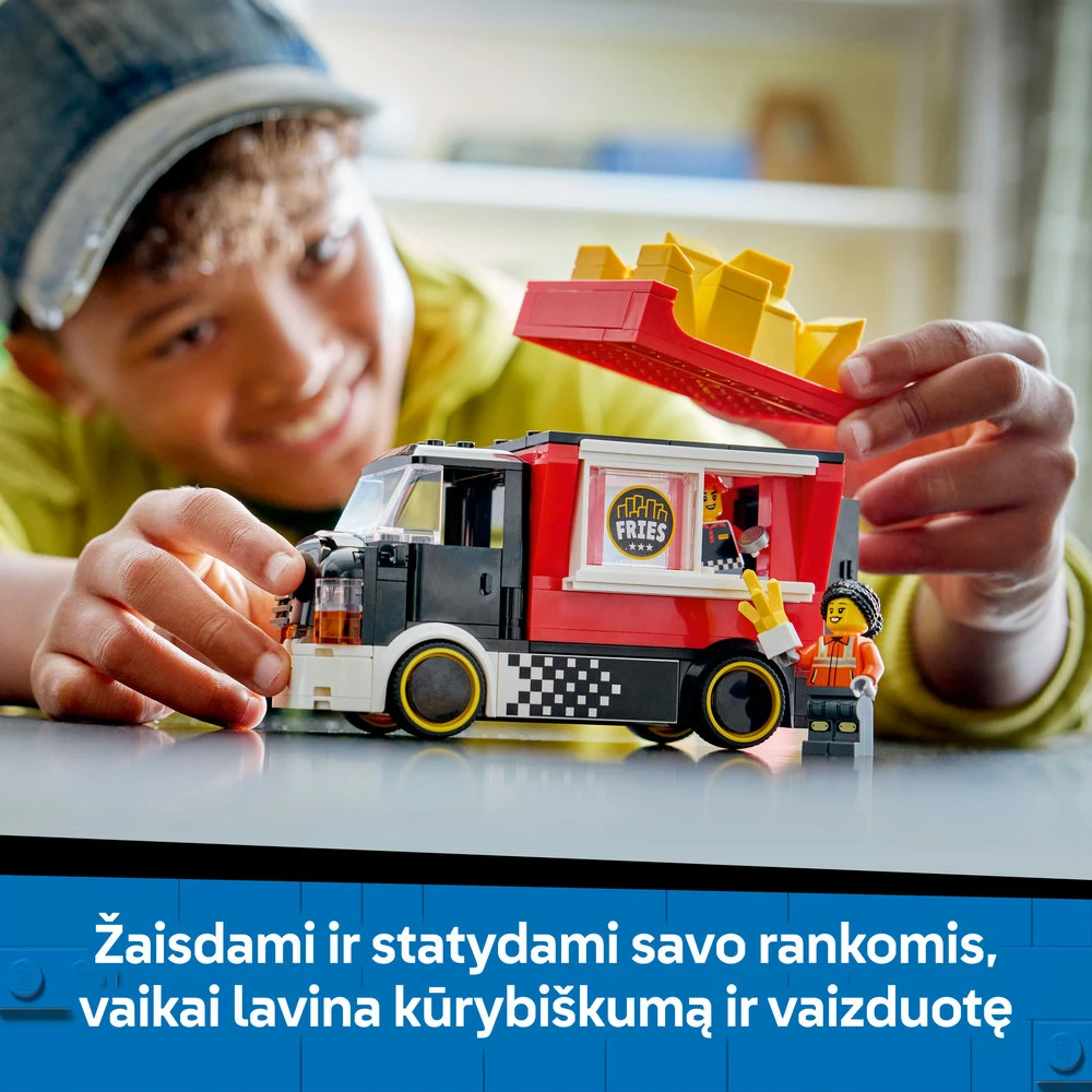 LEGO® City „Ratai“ – bulvyčių furgonas, žaislas, konstravimo rinkinys, 60488