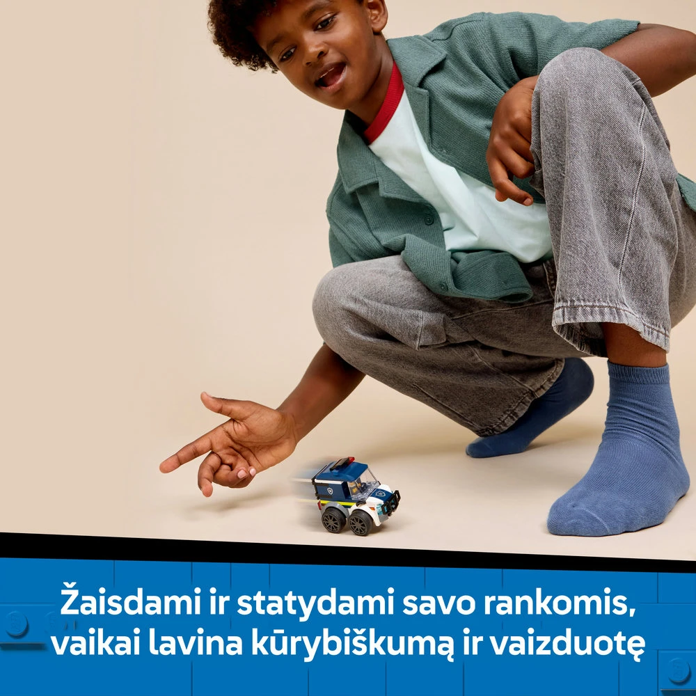 LEGO® City „Ratai“ – policijos sunkvežimis, žaislas, konstravimo rinkinys, 60481