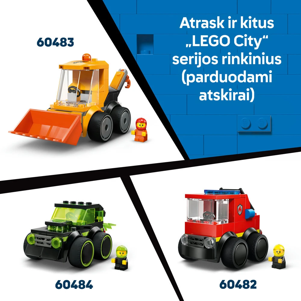 LEGO® City „Ratai“ – policijos sunkvežimis, žaislas, konstravimo rinkinys, 60481
