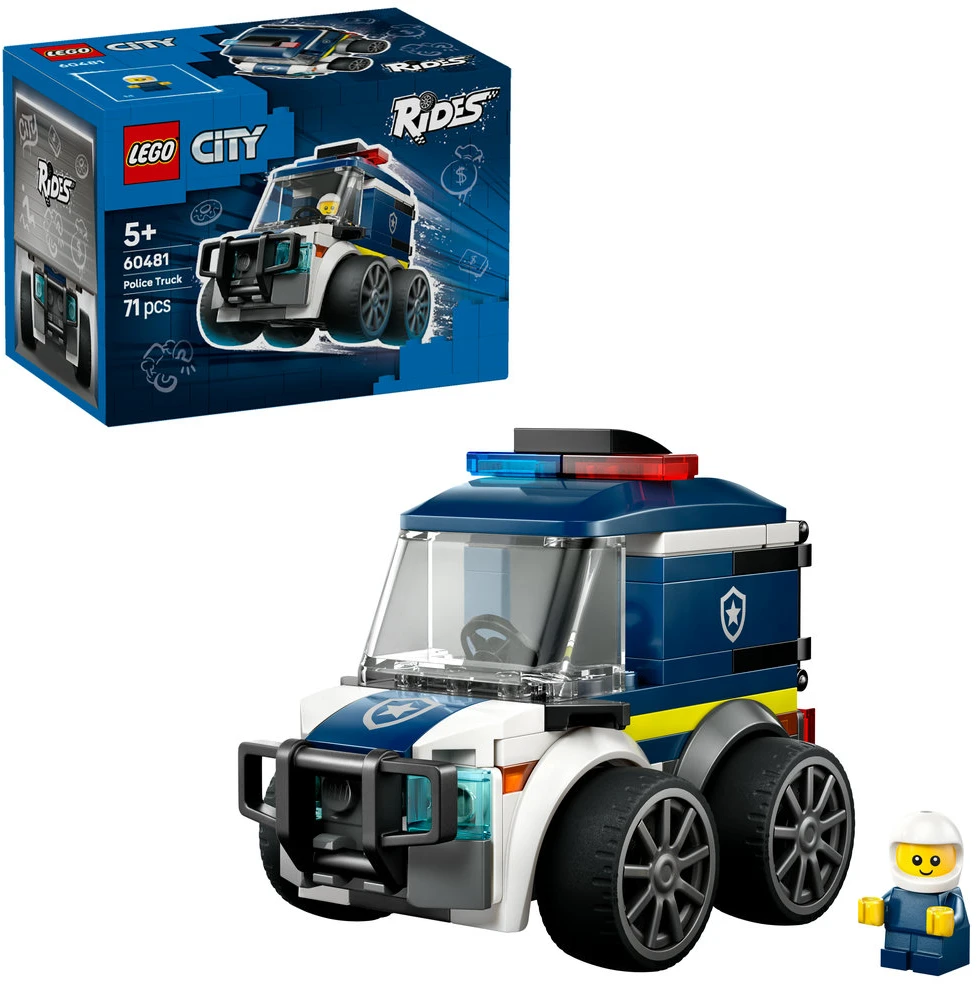 LEGO® City „Ratai“ – policijos sunkvežimis, žaislas, konstravimo rinkinys, 60481