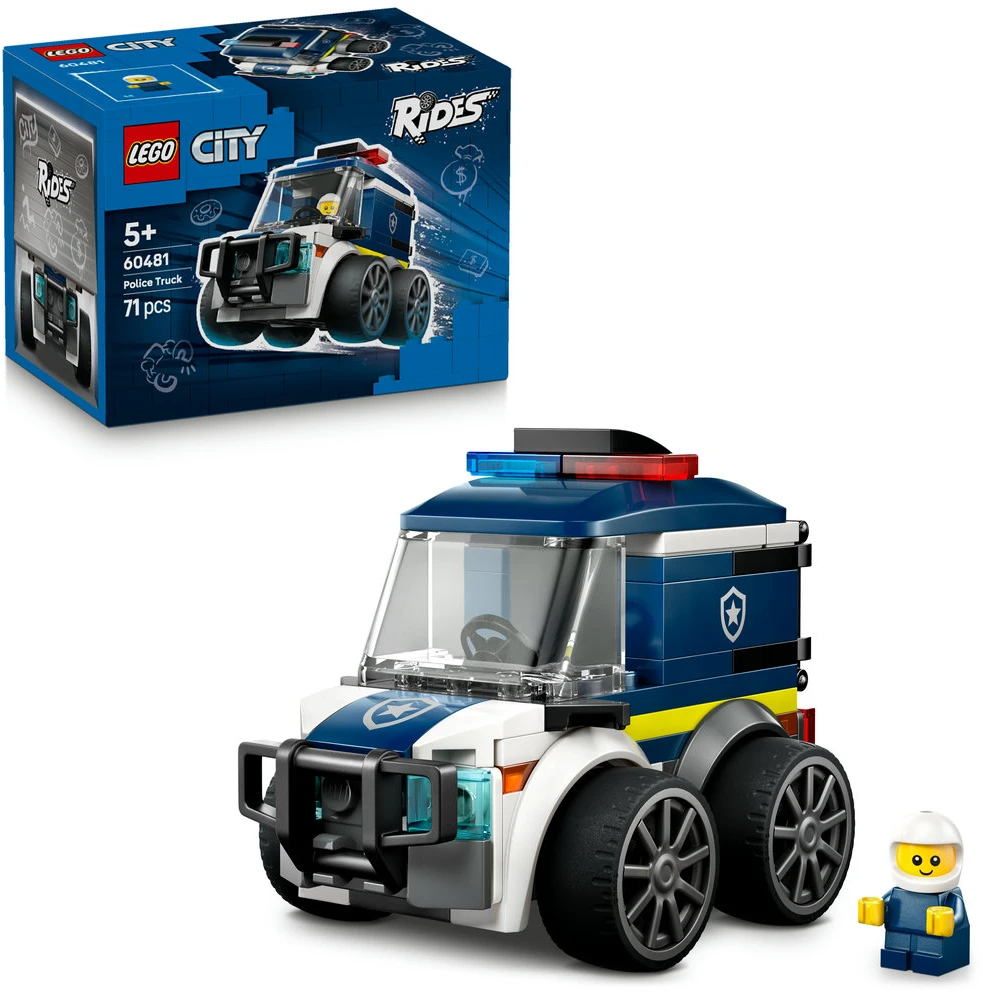 LEGO® City „Ratai“ – policijos sunkvežimis, žaislas, konstravimo rinkinys, 60481