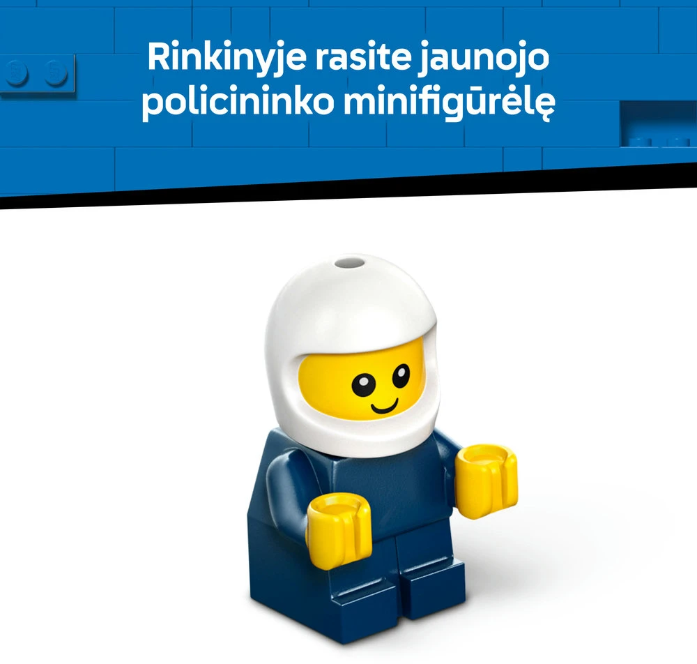 LEGO® City „Ratai“ – policijos sunkvežimis, žaislas, konstravimo rinkinys, 60481