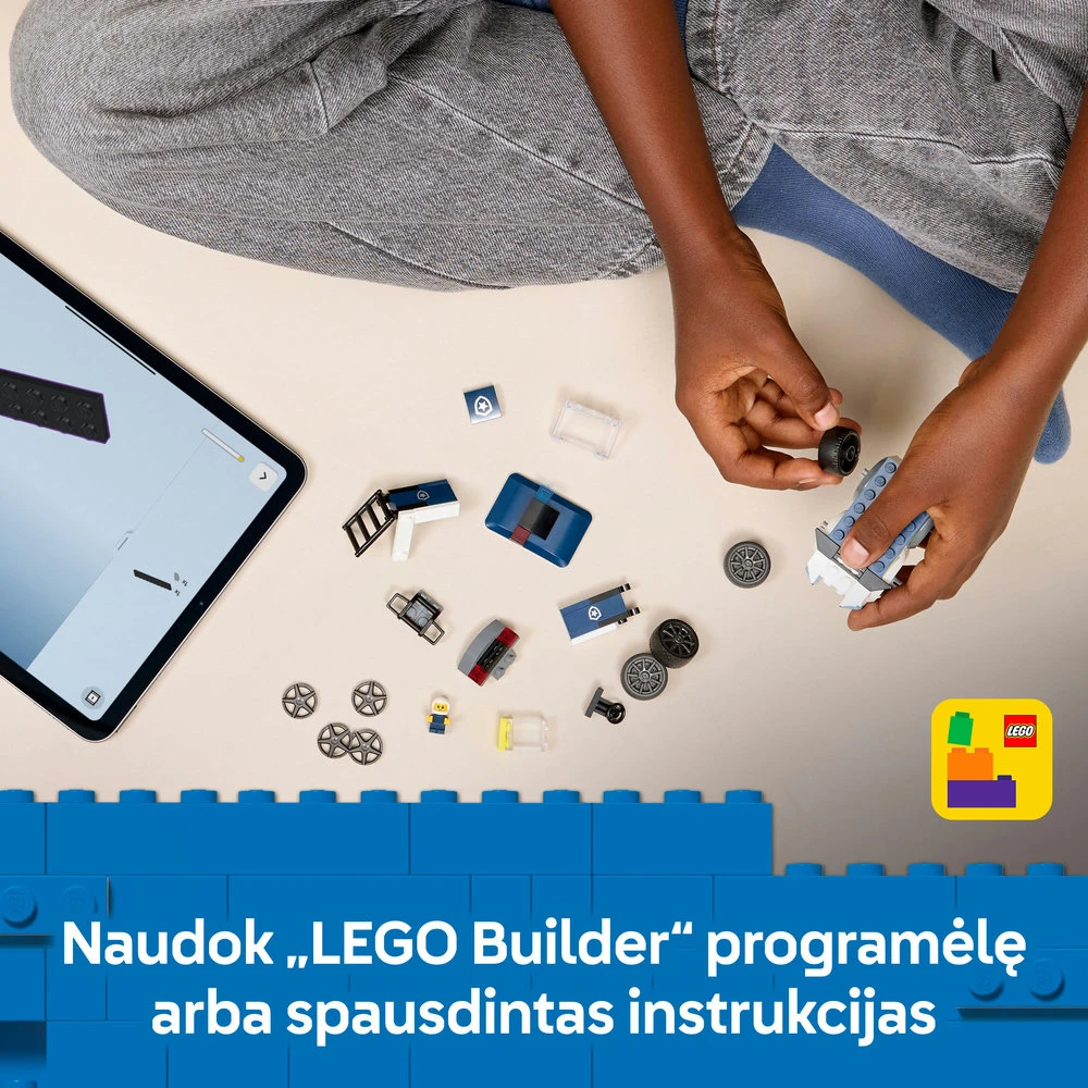 LEGO® City „Ratai“ – policijos sunkvežimis, žaislas, konstravimo rinkinys, 60481