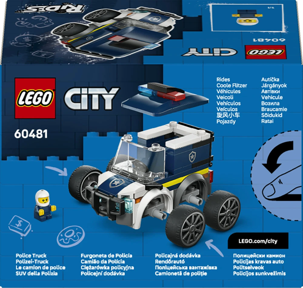 LEGO® City „Ratai“ – policijos sunkvežimis, žaislas, konstravimo rinkinys, 60481