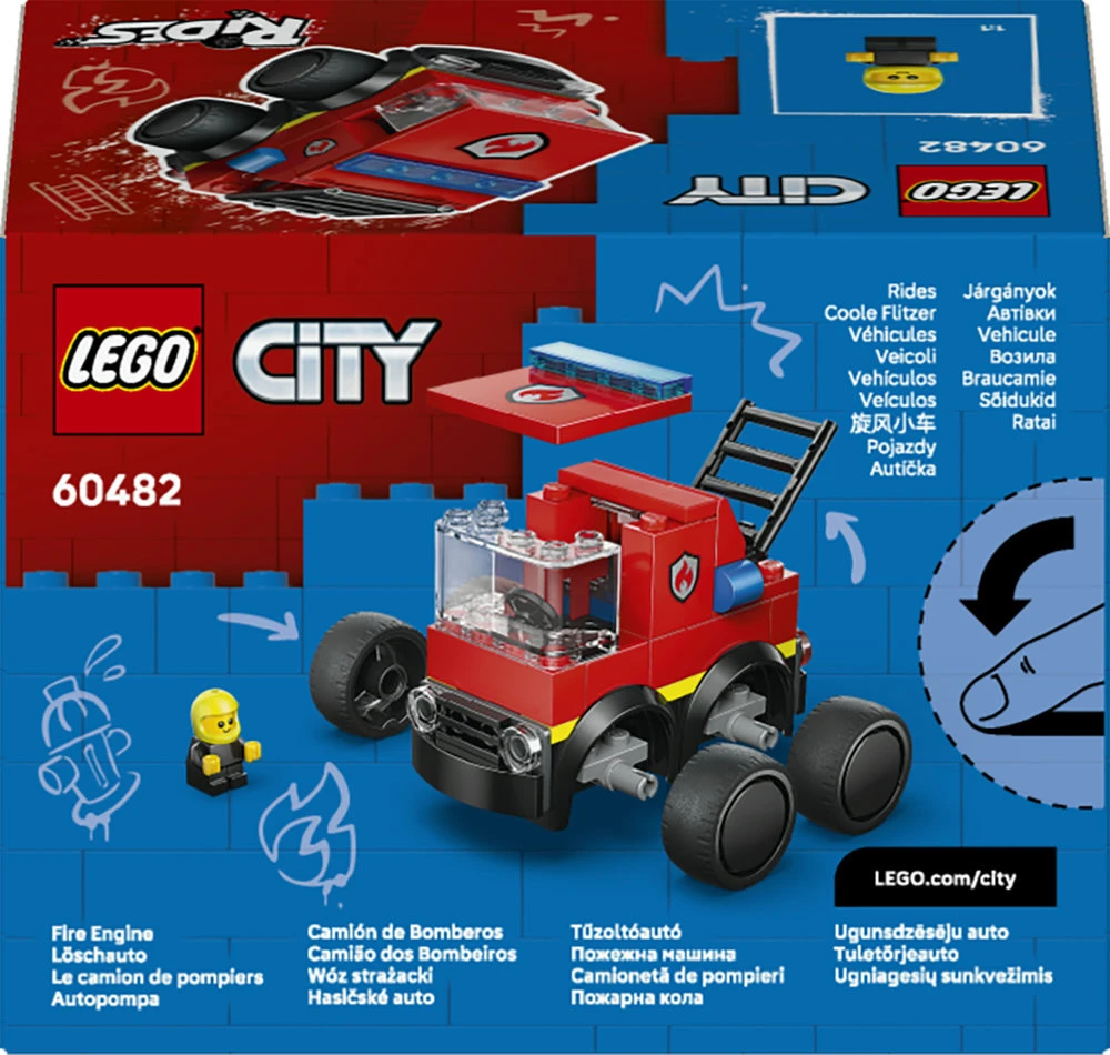 LEGO® City „Ratai“ – ugniagesių sunkvežimis, žaislas, konstravimo rinkinys, 60482
